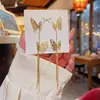 Pendientes de Borlas de Mariposa Versátiles de Moda con un Toque Lujoso y Sofisticado, Pendientes de Botón de Hada, Pendientes Sencillos y Exquisitos para Mujer