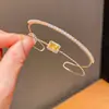 Pulseira de Flor Cruzada com Zircônia Coreana Pulseira de Luxo Leve de Alta Qualidade Temperamento Fashionável Versátil Pulseira para o Dia a Dia Atacado