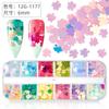Lentejuelas doradas de trébol de cuatro hojas de 6 mm flash serie Camaleón maquillaje con brillo esmalte de uñas pegamento joyería para arte de uñas al por mayor