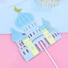 Decoración de Pastel Feliz Cumpleaños para Niños Enchufe Estilo Celebridad de Internet Castillo Molino de Viento Globo Año del Bebé Adornos para Hornear Bandera