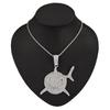 Collar Hip-Hop al por mayor, Cadena Cubana, Diseño Audaz de Tiburón con Incrustaciones Completas de Diamantes, Accesorios Exagerados de Estilo Urbano para Hombres