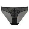 Roupa Íntima Feminina Sexy, Renda de Malha Ultrafina Estilo Francês, Roupa Íntima de Tamanho Grande, Forro 100% Algodão, Levanta Bumbum, Calcinha Triângulo de Cintura Baixa