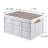 Caja de Almacenamiento para Camping al por Mayor Picnic Tapa de Madera Caja Plegable Hogar Caja de Almacenamiento para Coche Exterior con Impresión de Logo Maletero