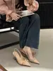 Sandalias de Tacón Alto Cómodas de Punta Cerrada sin Espalda Rosa Dulce con Lazo y Punta Cuadrada Pequeña para Mujer - Moda Primavera 2026