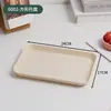 Bandeja de Paja de Trigo Estilo Nórdico Ins Bandeja Rectangular de Plástico para Uso Doméstico Taza para Empanadillas Taza de Té Plato Plato de Frutas