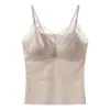 Comercio Exterior Transfronterizo Más Vendido Sexy Satén Encaje Camisola Copa Fija Integrada Espalda Bonita Sin Costuras Talla Grande Capa Base Chaleco Mujer