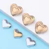 Accesorios Casuales DIY Corazón de Melocotón Corazón Colgante Pequeño Perforado Aleación Galvanoplastia Joyería Collar Pulsera Cuentas Al por Mayor