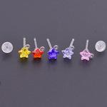 时尚气质粘钻透明树脂耳针  韩版可爱防过敏耳钉配饰DIY饰品配件