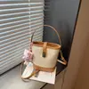 Transfronterizo 2026 Verano Nuevo Diseño de Nicho Versátil Moda Viajero Exquisito Gama Alta Bolso de Hombro Cruzado Tipo Cubo