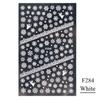 Pegatinas para decoración de uñas de la serie F transfronterizas, temática navideña 3D, copos de nieve, flores blancas doradas y plateadas, pegatinas para decoración de uñas.