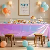 Nuevo Mantel Desechable Liso Láser Mantel de Mesa Colorido Impermeable Arcoíris Mantel de Mesa Cumpleaños Boda Fiesta Fiesta Suministros para Fiesta