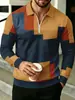 Amazon Wish nueva colección primavera/otoño: Polos con cremallera y manga larga impresos en 3D para hombre, disponibles para pedidos personalizados