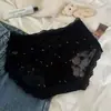 Bragas de Encaje Huecas para Mujer, Puro Deseo Sexy Algodón Satén Entrepierna Cintura Media