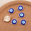 Venta caliente de Amazon accesorios de ropa conector doble para colgar joyería de ojo turco accesorios para joyería diy ventas directas de fábrica