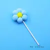Cartão de inserir para bolo, flor de bola de pelo tridimensional, decoração de bolo, bola de pelo para adultos e crianças, enfeites de bolo de aniversário