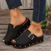 Comercio exterior transfronterizo talla grande nuevo verano 2026 sandalias de playa de suela gruesa para mujer, chanclas de punta cerrada y punta abierta para mujer