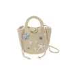 Bolsa de Palha Trançada para Mulheres, Novo Estilo de Verão 2026, Bolsa de Ombro Trançada Estilosa e Bonita, Bolsa de Mão e Bolsa Transversal para Férias na Praia