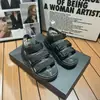 Sandalias de Velcro para Mujer Verano Nueva Moda Casual Sandalias de Plataforma de Una Tira para Uso Exterior Cómodas Sandalias Deportivas Planas