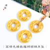 Não desbota por muito tempo Ouro de areia do Vietnã cravejado com diamantes A vida quatro belos amuleto da sorte paz fivela pingente acessórios DIY colar mulheres