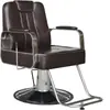 Silla de Salón Reclinable para Cortar el Cabello, Giratoria y de Altura Ajustable, Adecuada para Peluquería, Permanente, Teñido, Silla de Salón de Acero Inoxidable para Afeitar