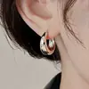 Pendientes para Mujer, Pendientes Franceses de Alta Gama, Nuevos Pendientes de Aro Plateados Populares, Pendientes, Pendientes, Pendientes de Aro Lisos de Moda