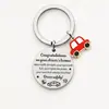 Chaveiro de Aço Inoxidável Transfronteiriço, Chaveiro de Carro, Acessório para Direção Segura, Livremente Combinável com Chaveiro de Pingente
