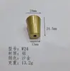 Maçaneta Moderna Simples de Liga de Alumínio para Porta de Armário Guarda-roupa Cônica Dourado Fosco Maçaneta Pequena de Gaveta Maçaneta de Metal de Furo Único Ferragens