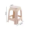 Taburete de plástico engrosado silla de plástico para el hogar taburete de plástico para zapatos banco de plástico taburete alto para adultos apilable venta al por mayor