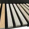 Painéis absorventes de som com grade de madeira personalizados, painéis de madeira absorventes e isolantes de som, grade de decoração de parede para cinema, painéis de parede, algodão isolante acústico