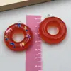 Anillo de Natación Transparente de Resina Simulada Colgante para Llavero Accesorios de Joyería DIY Llavero de Bolso Colgante para Collar