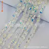 Boutique cuentas planas color blanco AB alta imitación cuentas de sandía austriacas cuentas sueltas de cristal material para joyería diy cuentas de discoteca lote