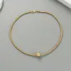 Accesorios de collar europeos y americanos transfronterizos para mujer, cuentas redondas retro, collar de oro de 18 quilates, cadena para el cuello estilo hip-hop para hombre, cadena para la clavícula