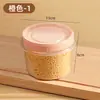 Caixa de armazenamento redonda para geladeira, resistente a altas temperaturas, com tampa, tamanho pequeno, para armazenamento de frutas, segura para micro-ondas, lancheira e recipiente hermético