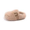 Zapatos Peludos para Niños Capitán Tigre Pantuflas de Exterior para Niñas 2026 Otoño e Invierno Slip-On Planos de Punta Cerrada Zapatos de Algodón para Bebé