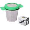 Atacado de fábrica coador de chá metal aço inoxidável preparador de chá tipo xícara com duas alças coador de chá de viagem acessórios para conjunto de chá