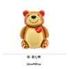 Balão de Filme de Alumínio Balão Urso Abraçando Coração Novo Urso Mágico Urso Coração Desenho Animado Decoração de Festa de Aniversário Balão