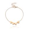 Pulsera con colgante de cuatro corazones para mujer, joyería transfronteriza de Europa y Estados Unidos, hecha a mano, de metal, con temperamento simple