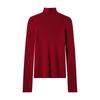 Suéter de Cuello Alto de Punto Fino Sin Costuras de Una Sola Pieza con 16 Agujas 100% Lana Miweizhishin para Mujer Color Sólido Camisa Base Otoño