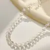 Exquisito Collar de Cristal Transparente con Cuentas Estilo Coreano Inspirado en Ins, Cadena Magnética Versátil Elegante de Nicho para Clavícula, Accesorio