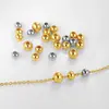 Pulsera con cuentas de color oro real de 18k chapado en cobre con cuentas al por mayor cuentas para pulseras diy cuentas sueltas hechas a mano cuentas doradas