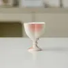 Xícara de Chá de Pé Alto com Bocal de Flor de Jasmim e Toranja Estilo Dinastias Tang e Song, Conjunto de Chá Artesanal para Uso Doméstico, Xícara de Degustação Estilo Erudito, Xícara Única
