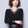 Camiseta interior engrosada para mujer, camiseta de manga larga adelgazante, nuevo top elegante de otoño e invierno, capa interior para cubrir el vientre y mantenerse abrigada