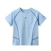 Camiseta de Verano para Niños, Ropa de Entrenamiento, Tallas Grandes para Niños con Sobrepeso, Manga Corta, Fresca y Transpirable, Top Deportivo de Fútbol de Secado Rápido para Niñas