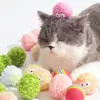 Juguete para Gatos con Forma de Huevo de Ovillo de Lana con Cascabel, Palo Atrapador con Hierba Gatera, Mordedor, Bocadillos para Gatos de Entretenimiento Personal, Suministros para Gatos