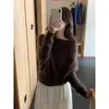 Precioso y Deslumbrantemente Atractivo, Suave Estilo de Punto de Un Hombro con Mangas Largas para Mujer, Top Holgado y Adelgazante Hombro Descubierto para Otoño e Invierno