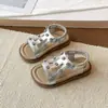 Sandálias Infantis Verão Novo Estilo Menininha Sapatinhos de Princesa com Strass Moda Bebê Sapatos de Performance Dança Solado Macio Sapatos de Praia