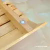 Taburete de Madera de Cedro para Bañera Silla Plegable con Respaldo Silla para Bañera Salón de Belleza Baño Accesorios de Madera Maciza