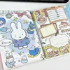 Manzana Azul Conejo Miffy Cuaderno de Cuero Lindo Páginas a Todo Color Cuaderno Diario Impreso de Alto Valor para Estudiantes