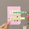 Presilha Bico de Pato Sem Costura para Franja, Presilha Lateral para Cabelo Feminino, Acessório de Cabelo Coreano para Primavera e Verão, Estilo Doce Dopamina