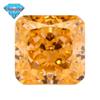 Huagang Gem 9A Ice Flower Cut Square Chanfro Alto Carbono Diamante Pequeno Octógono Morgan Color Zircon Pedra Nua Anéis